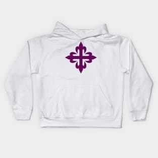 Florented cross (purple) Kids Hoodie